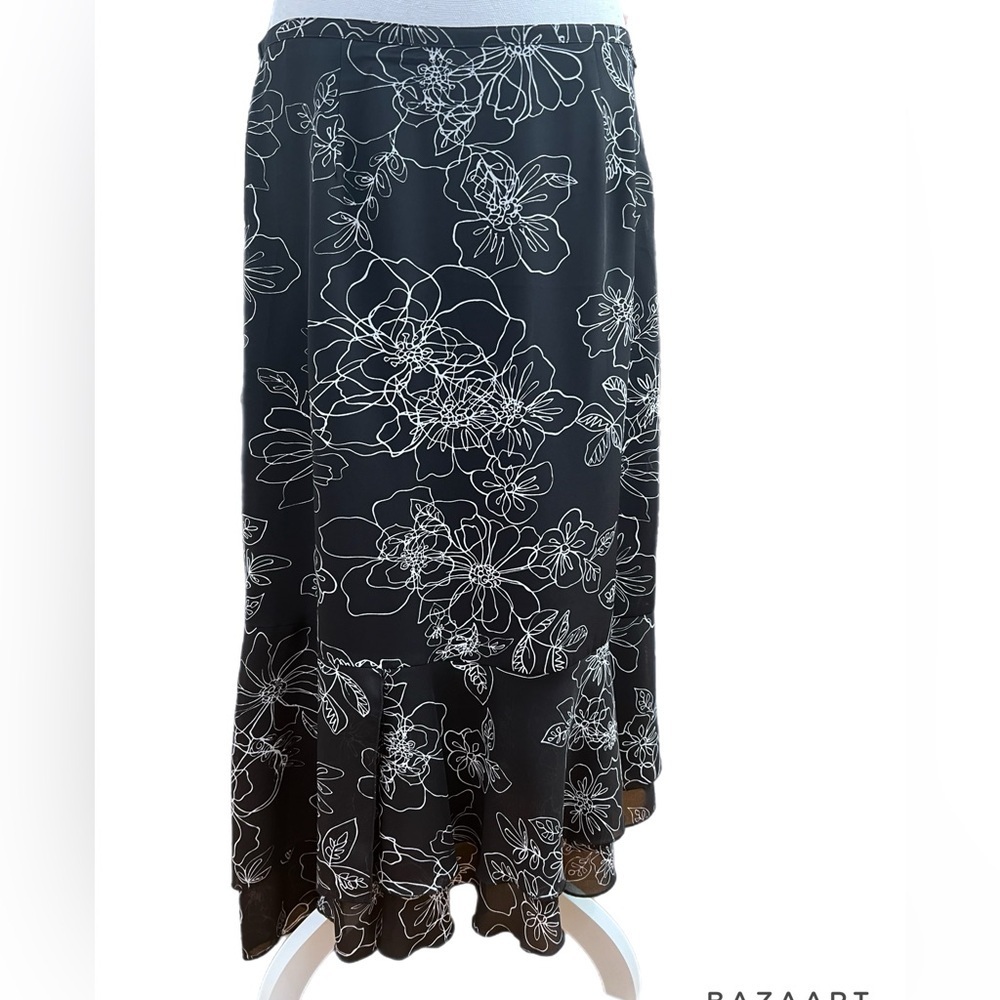 🔥🔥West End Skirt Women's Midi Floral Flowy SIZE Large